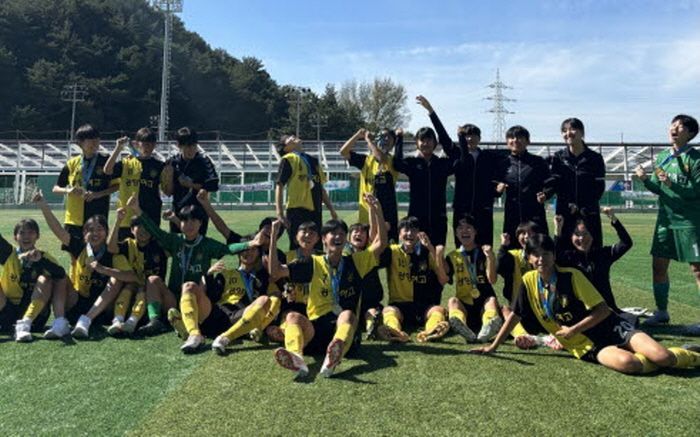 광양여자고는 올해 전국체육대회 축구 여자 18세 이하부 경기서 금메달을 차지했다. 사진=광양여자고등학교 제공