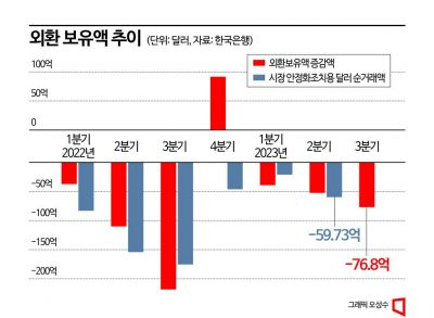 [BOK포커스]시장개입 탓에 외환보유액 부족? 한은 항변 들어보니