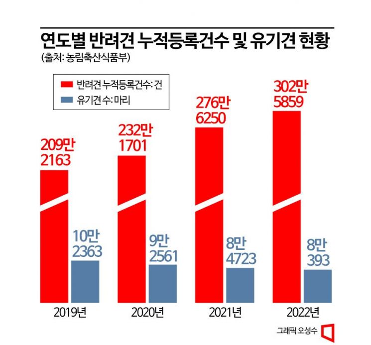 [위기의 유기견]②한해 8만마리 유기…등록 유도하고 입양 절차 손질해야