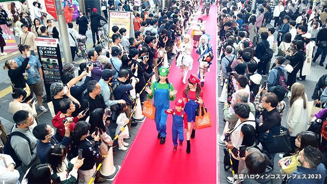 이케부쿠로에서 열린 핼러윈 코스프레 행사.(사진출처=NHK)