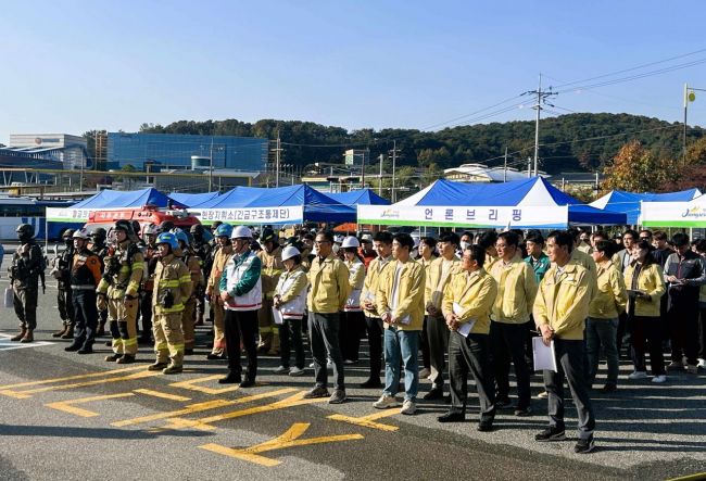 장성군, 실내수영장서 ‘안전한국훈련’ 실시