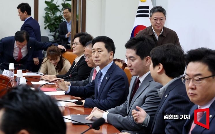 김기현 국민의힘 대표가 2일 국회에서 열린 최고위원회의에서 발언하고 있다. 사진=김현민 기자 kimhyun81@