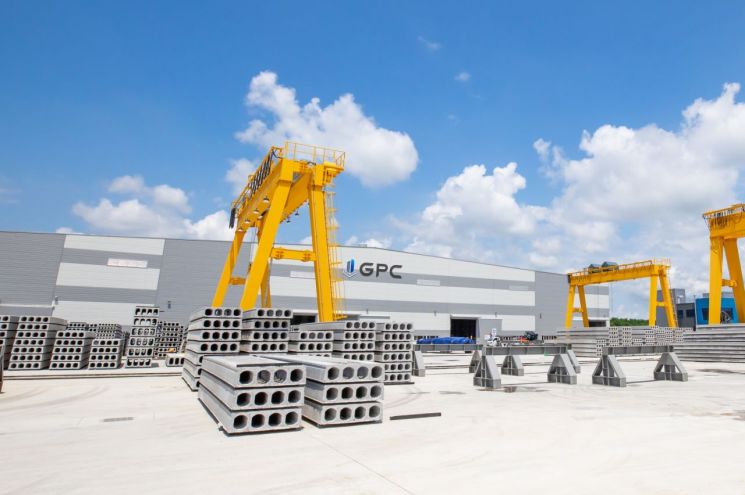 GS建设旗下预制混凝土制造子公司GPC位于忠北阴城工厂的全景。GS建设提供