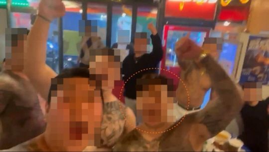 전국회 모임에 참석한 A씨 모습. [이미지제공=충남경찰청]