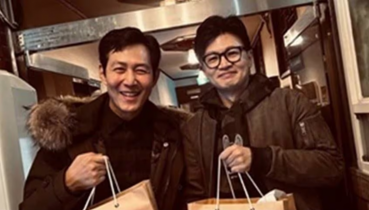 현대고(5기) 동창인 배우 이정재와 한동훈 법무부 장관. [이미지출처=온라인 커뮤니티 캡처]