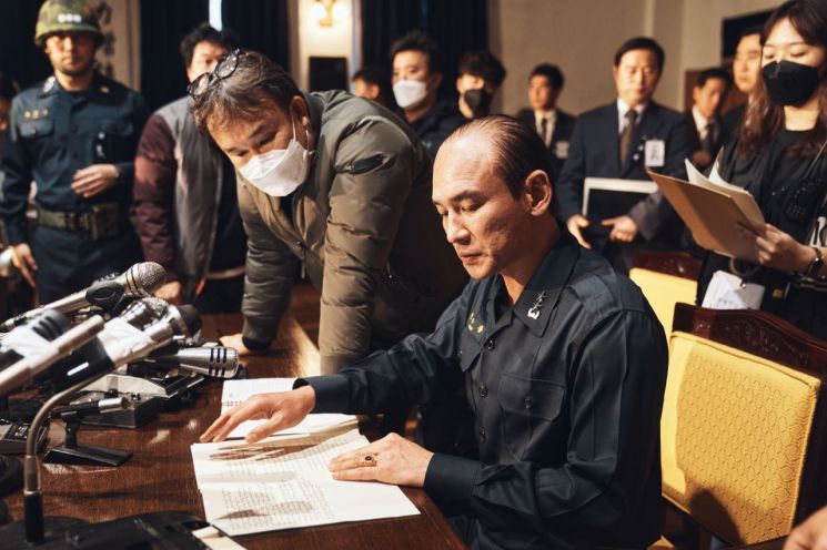'서울의 봄' 촬영장 모습[사진제공=플러스엠엔터테인먼트]
