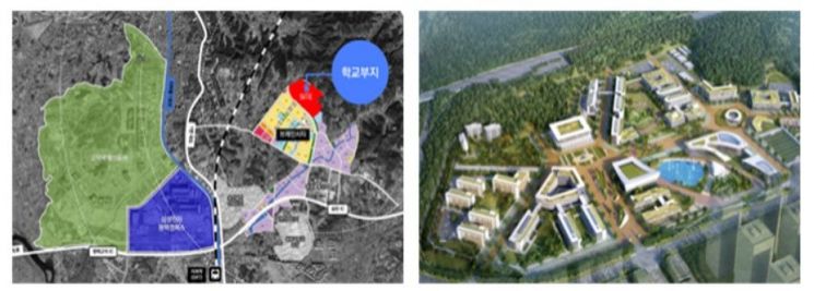 KAIST 평택 캠퍼스 위치 및 조감도