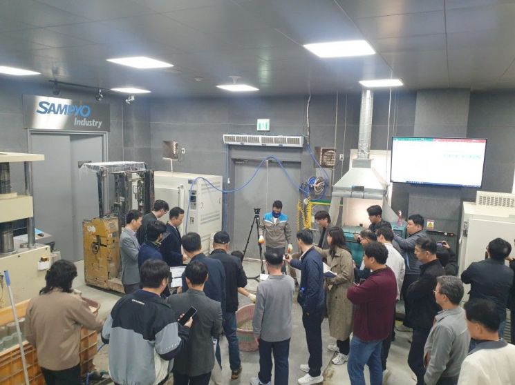 지난해 10월 '블루콘 윈터' 성능 검증 시연회 당시의 모습 [사진 제공=삼표산업]
