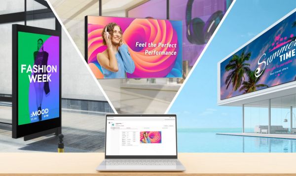 LG Electronics introduces 'LG Business Cloud,' an online platform that gathers solutions for operating and managing B2B products. By using the 'LG Connected Care' solution, users can monitor signage status and energy consumption in real time and control them remotely. <br>[Photo by LG Electronics]