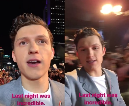 톰 홀랜드 내한 인증 사진. [사진=톰 홀랜드 인스타그램 갈무리]