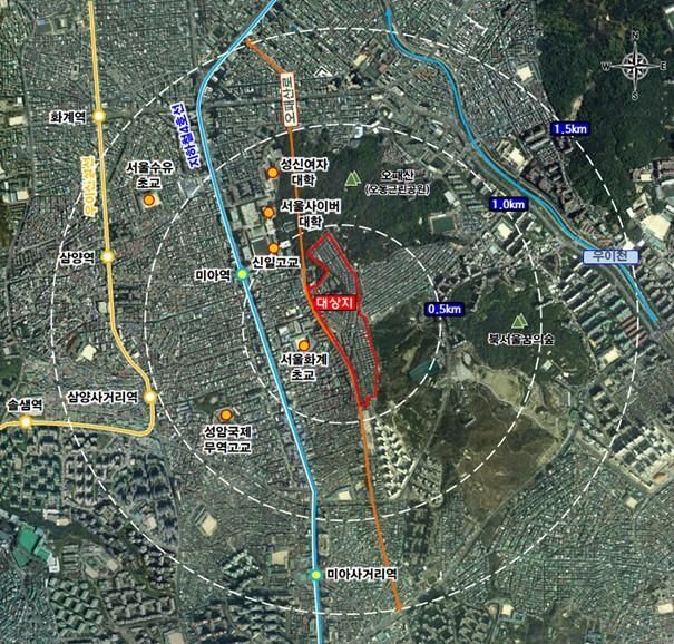 강북구, 미아동 258 일대 주택재개발 정비계획 수립 용역 착수