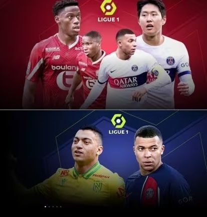 축구 대표팀 불화설 전후 파리생제르맹(PSG) 경기 중계 예고 화면. 이전에는 이강인과 킬리안 음바페 사진을 함께 배치했지만, 논란 이후 이강인이 빠져있는 모습. [이미지출처=쿠팡플레이 화면 캡처]