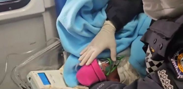 "뿡뿡아, 눈 떠"…태명 부르며 조산아 살린 119구급대