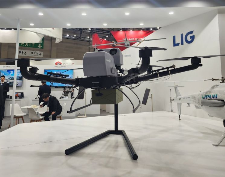 부산 벡스코에 마련된 LIG넥스원 부스.