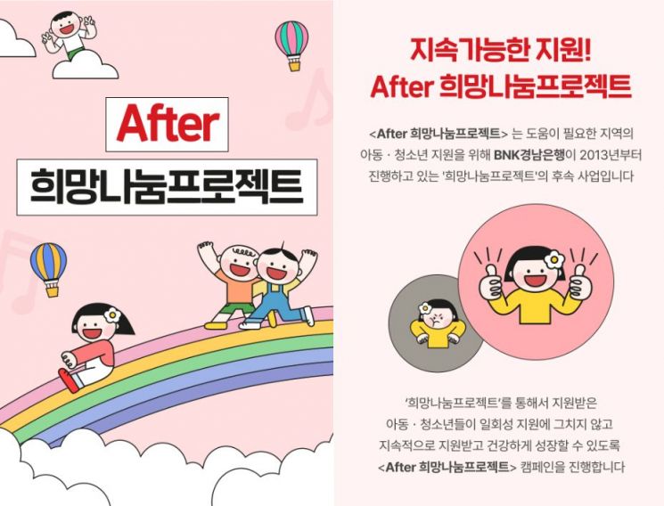 BNK경남은행, 지역 불우 아동·청소년들 건강한 성장 지원 나서