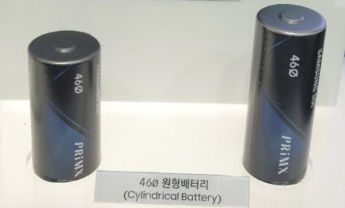 삼성SDI가 인터배터리2024에서 공개한 46파이 원통형배터리. 사진=강희종기자