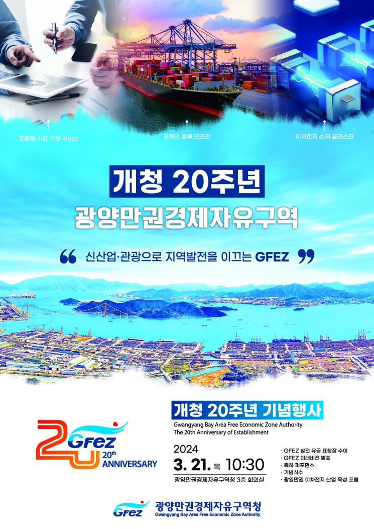 광양경제청, 개청 20주년 기념행사 개최