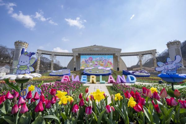 [포토]"산리오캐릭터즈와 함께하는 에버랜드 '튤립축제' 놀러오세요"