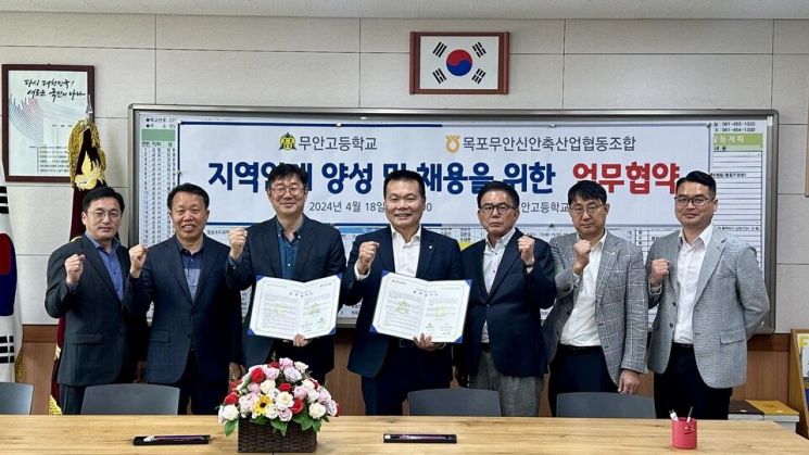 무안고, 축협과 업무협약… 졸업예정자 일자리 창출