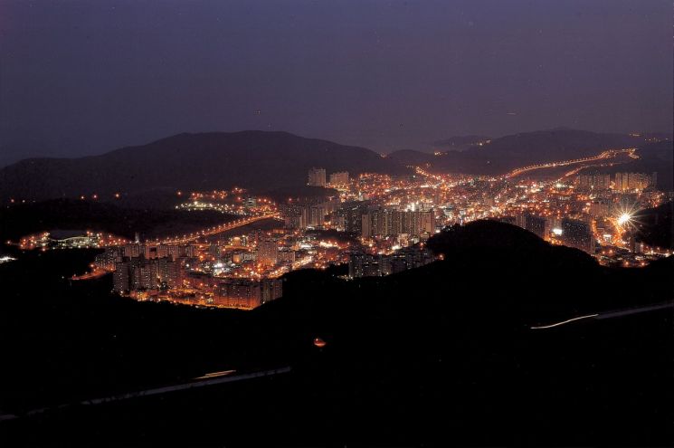 부산 기장군 야경.