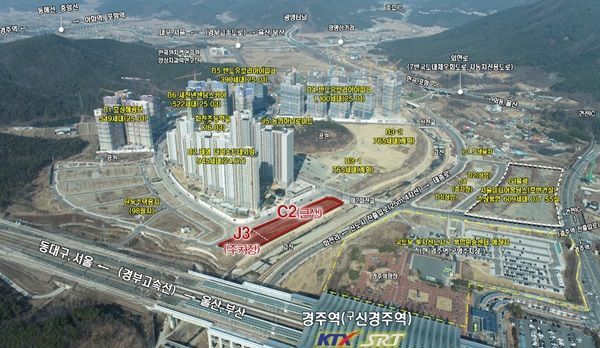 KTX경주역세권신도시 근생·주차장용지, 전필지 완판
