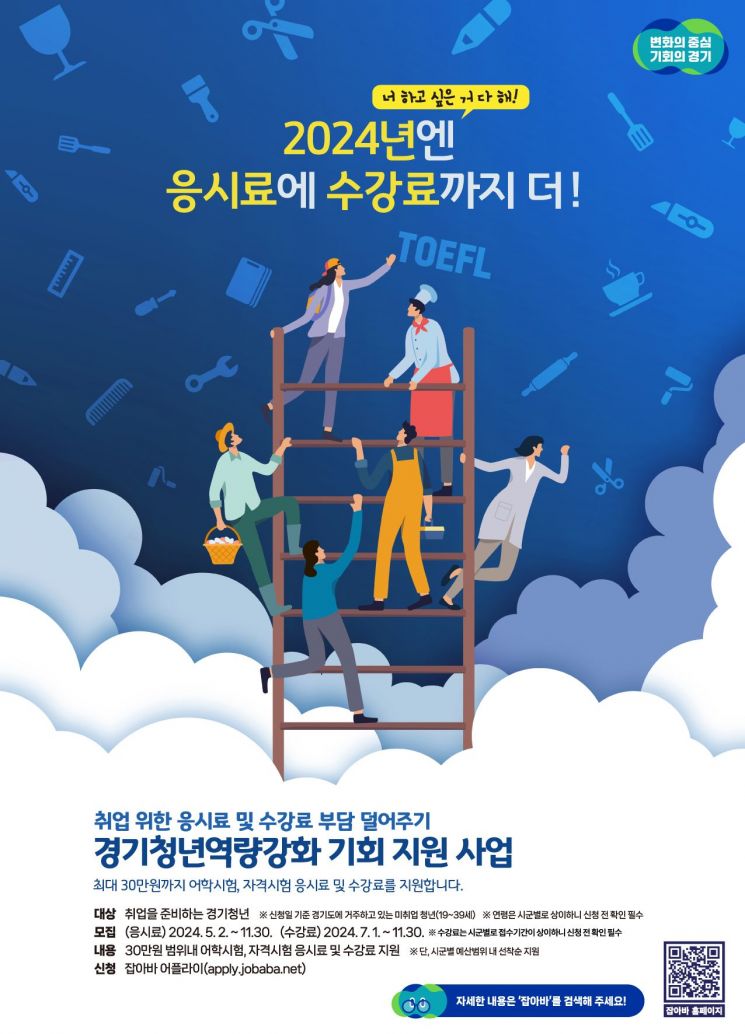 경기도, 미취업청년 응시료·수강료 30만원 지원…성남시 제외