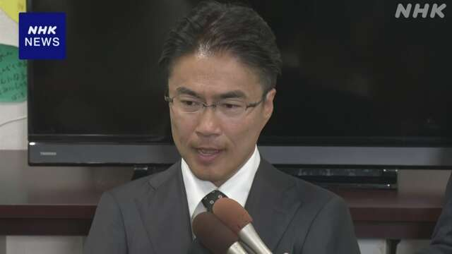 오토다케 히로타다가 선거 패배 후 소감을 밝히고 있다.(사진출처=NHK)
