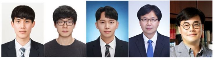 (왼쪽부터) 안준성 교수, 정용록 박사, 강민구 박사과정, 정준호 박사, 박인규 교수. KAIST 제공