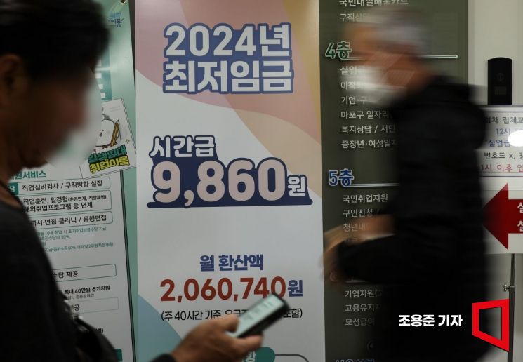 [포토] 24년 최저임금 9,860원 내년은?