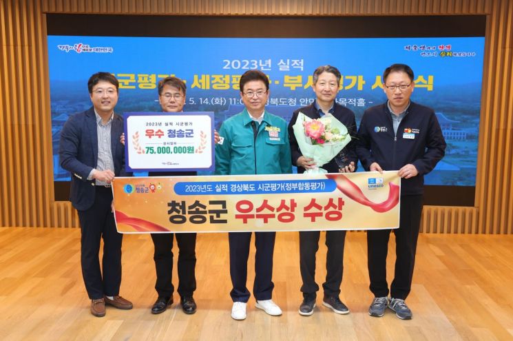 청송군, 정부합동평가 시·군평가 ‘우수’군 쾌거