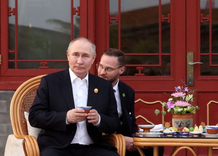 중국을 국빈 방문 중인 블라디미르 푸틴 러시아 대통령 [이미지출처=로이터연합뉴스]