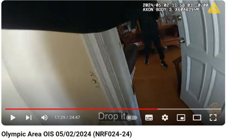 LA 경찰이 공개한 고(故) 양용씨 총격 사건 당시 보디캠 영상.[사진=LAPD]