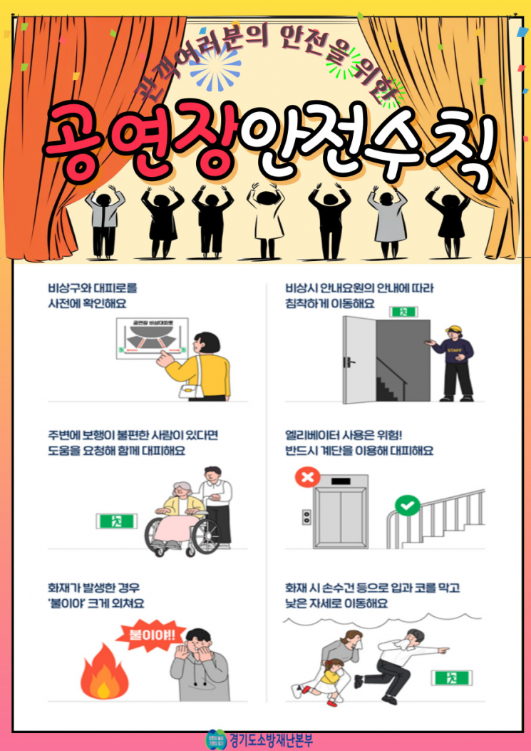 경기도소방재난본부의 지하공연장 특별관리대책 포스터