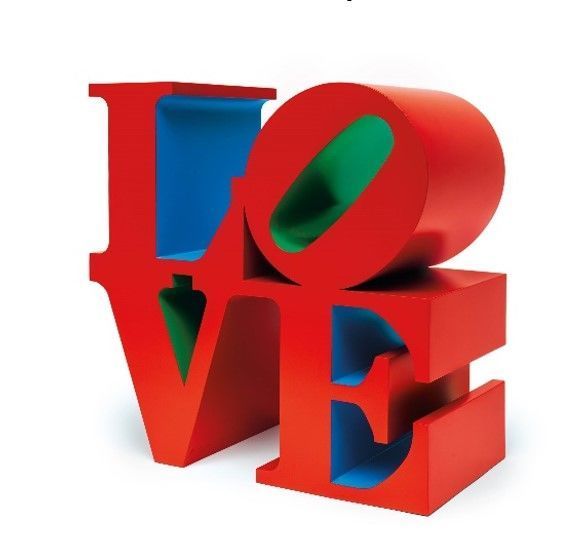 로버트 인디애나, LOVE (Red/Blue/Green) polychrome aluminum 45.7×22.9×45.7(h)cm (edition AP 3/4) 1966-1999. [사진제공 = 케이옥션]