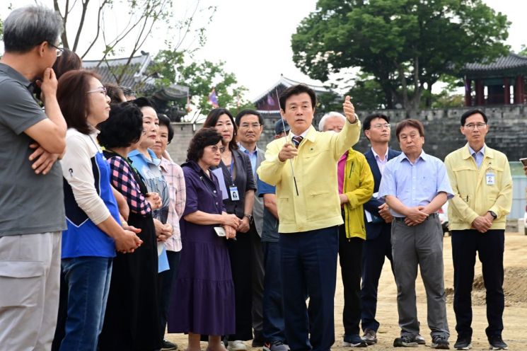 조규일 진주시장, ‘진주대첩광장’ 현장 방문 추진 상황 점검