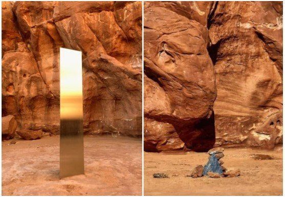 외계인 소행인가?…정체모를 '금속기둥', 이번엔 미국 사막서 발견