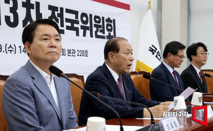 [포토] 전국위원회 발언하는 황우여 비대위원장