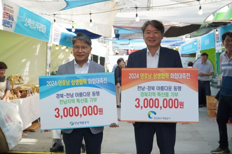 경북－전남개발공사,  ‘영호남 상생협력’ 특산물 상호 기부