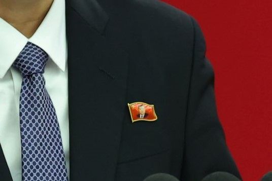 북한 노동당 중앙위원회 전원회의에 참석한 당 간부의 왼쪽 가슴에서 김정은의 얼굴이 단독으로 새겨진 초상휘장이 처음으로 포착됐다.
