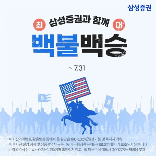 삼성증권, '최대 100달러 지급' 해외주식 첫거래 이벤트