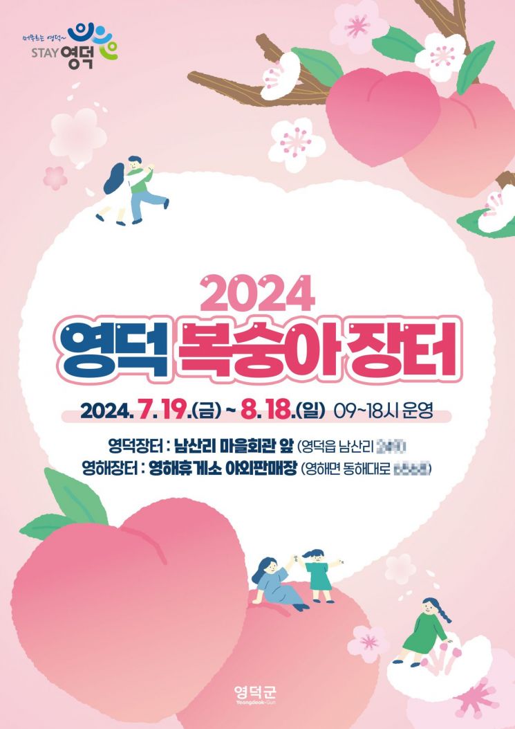 영덕군 대표 과일, ‘올해 복숭아 장터’ 개장