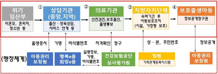 위기임신, 보호출산 지원 제도.