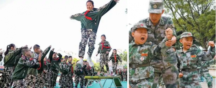 "꽃으로도 때리지 말라 했는데"…어린이 손에 총검 쥐여준 중국