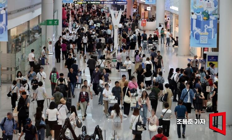 [포토] 여행객으로 붐비는 인천공항