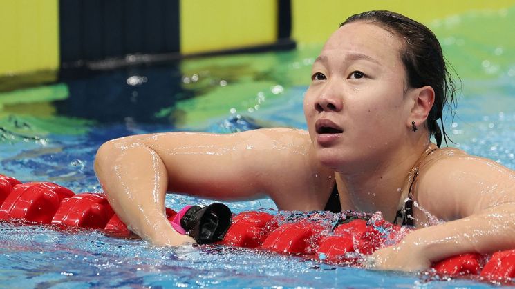 이은지, 한국 선수 최초 여자 배영 200m 준결승 진출[파리올림픽]