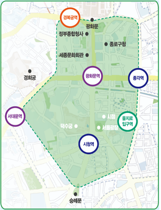 일회용컵 회수 시범사업 대상 구역. 사진=환경부