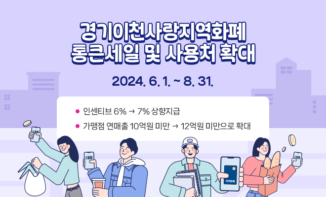 이천시, 지역화폐 인센티브 내달 7→10%로 확대