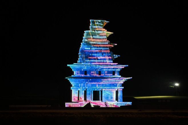 '익산 미륵사지 국가유산 미디어아트'…축제 준비 '척척'