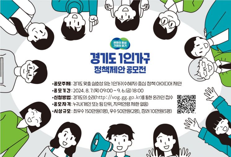 경기도 1인가구 정책제안 공모전 포스터