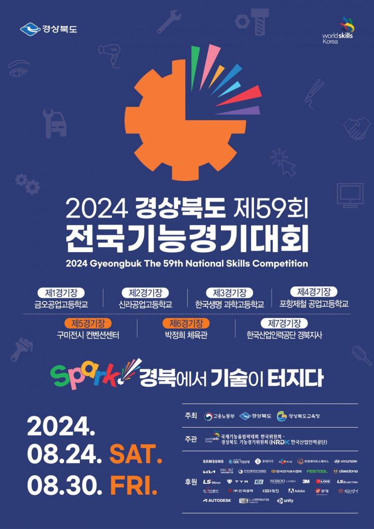 2024 제59회 전국기능경기대회 포스터.